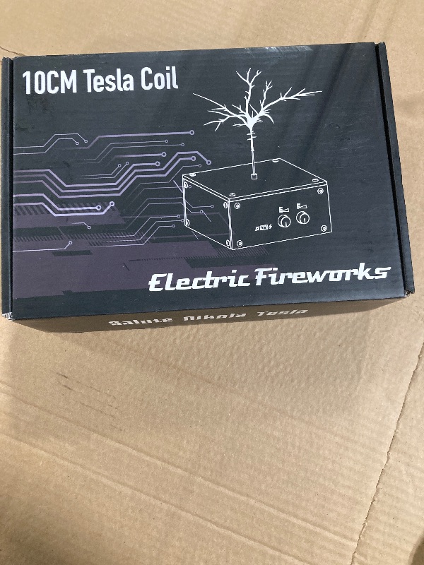 Photo 1 of 10 Cm Solid State Bluetooth Musical Tesla Coil Touchable Artificial Lightning Spark Gap Arc Generator Desktop Toy Arc Plasma Electric Power Wireless Transmission Science Teaching Experiment Model