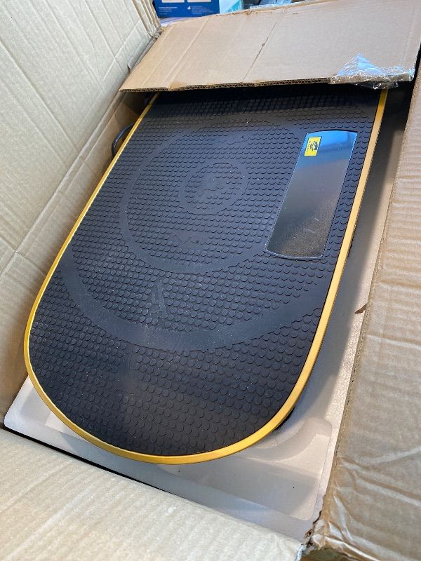 Photo 1 of *UNTESTED*
MERACH Vibration Plate Exercise Machine, Whole Body Workout Equipment for Women, Bluetooth and Silicone Pedal, Vibration Plate with Auto Mode, Vibrate Fitness Platform for Home (Black+Gold)