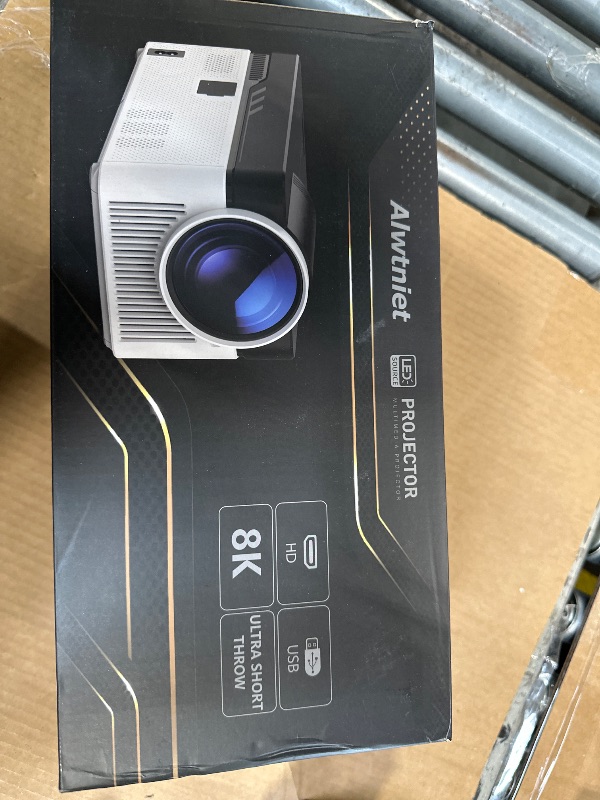 Photo 1 of [700 ANS & Electric Focus] Short Throw Smart Projector with Wifi and Bluetooth, Mini Projector 1080P 4K Support, Auto Correction Video Proyector for Home Theater Outdoor Use