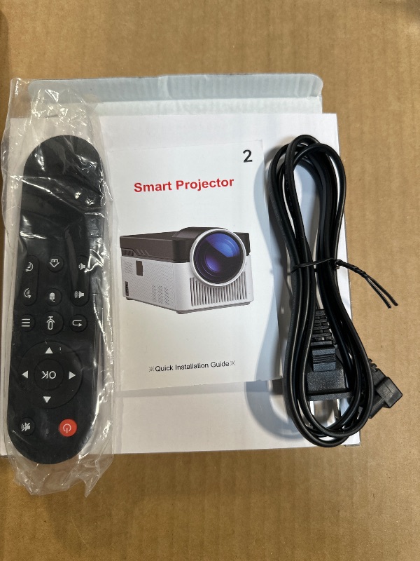 Photo 1 of [700 ANS & Electric Focus] Short Throw Smart Projector with Wifi and Bluetooth, Mini Projector 1080P 4K Support, Auto Correction Video Proyector for Home Theater Outdoor Use