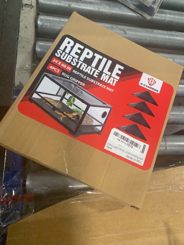 Photo 1 of [Premium] 24"x60" Reptile Substrate Mat with 4 PCS Rug Gripper, Extra Thick & Ultra Comfortable,Non-slip, Reptile Tank Accessories for Bearded Dragon, Leopard Gecko,Lizard (not including tank)