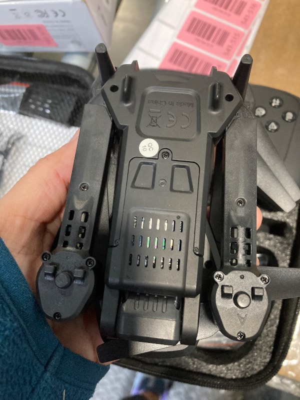 Photo 1 of ***MISSING PARTS*** Drones with Camera for Adults 1080P HD Foldable Drone with Carrying Case Drone with One Key Take Off/Land, 3 Speed Mode, 360° Flip Dark Black