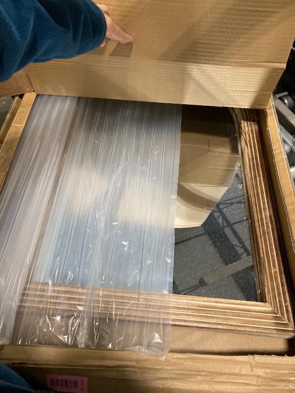 Photo 1 of ***ONLY ONE**** LOSOUR 2 Pack Arched Mirror, Farmhouse Decor Solid Wood Frame Wall Mirror, Vintage Bathroom Mirrors or Bathroom, Living Room,Bedroom, Entryway, Hallway,Foyer (Brown, 2 Pack-30 L x 20" W)