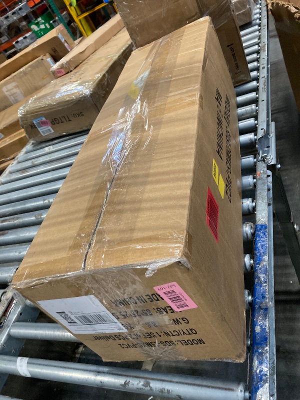 Photo 1 of ** DOES NOT LIGHT UP/**
2 Pack 4 Ft Artificial Christmas Entrance Tree in Fake Wooden Box Base with 60 LEDs Warm White Light Timer Waterproof Battery Box Operated 140 Branches 14 Pinecone 12 Berries Xmas Decor for Door Porch