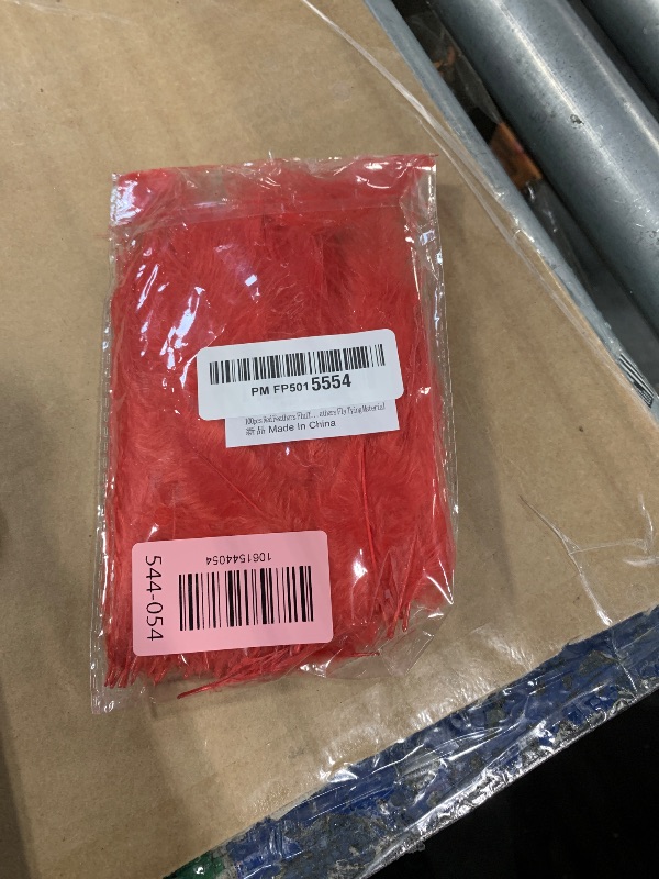 Photo 1 of 100pcs Red Feathers Fluffy Turkey Marabou Feathers 4-6 Inches for Crafts Dream Catcher Fringe Trim Colored Feathers Fly Tying Material