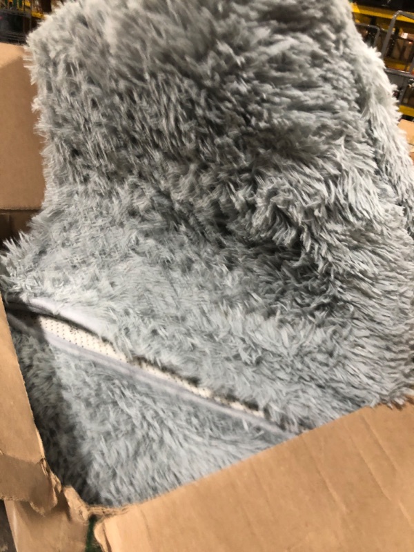 Photo 1 of Ophanie Upgrade 4x6 Rugs for Bedroom, Grey, Fluffy Shaggy Soft Area Rug, Gray Non-Slip Indoor Floor Carpet for Living Room, Kids Baby Boys Teen Dorm Home Decor Aesthetic, Nursery, Rug
