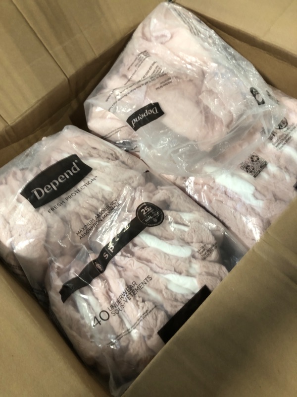 Photo 1 of ***SIZE S/P*** Depend Fresh Protection Adult Diapers, Incontinence & Postpartum Bladder Leak Underwear for Women, Disposable, Maximum, Medium, Blush, 30 Count, Packaging May Vary