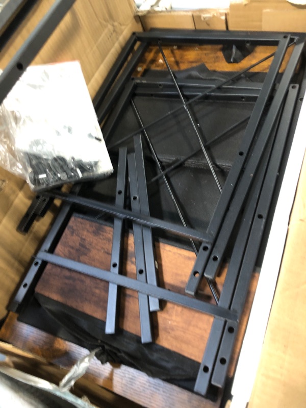 Photo 1 of *UNTESTED*
GYIIYUO TV Stand with Fabric Drawer - Entertainment Center and Industrial TV Console Table with Open Storage Shelves for Living Room, Bedroom - 55.1" Rustic Brown