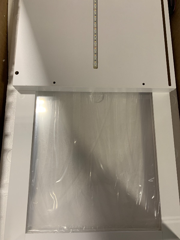 Photo 1 of **INSTRUCTIONS NOT FOUND** BROTTAR Glass Display Cabinet, 4-Tier Curio Cabinets with 3 Color Lights for Collectibles, Storage Cabinet with Door, Glass Display Case & Bookcase with Human Body Sensor, White