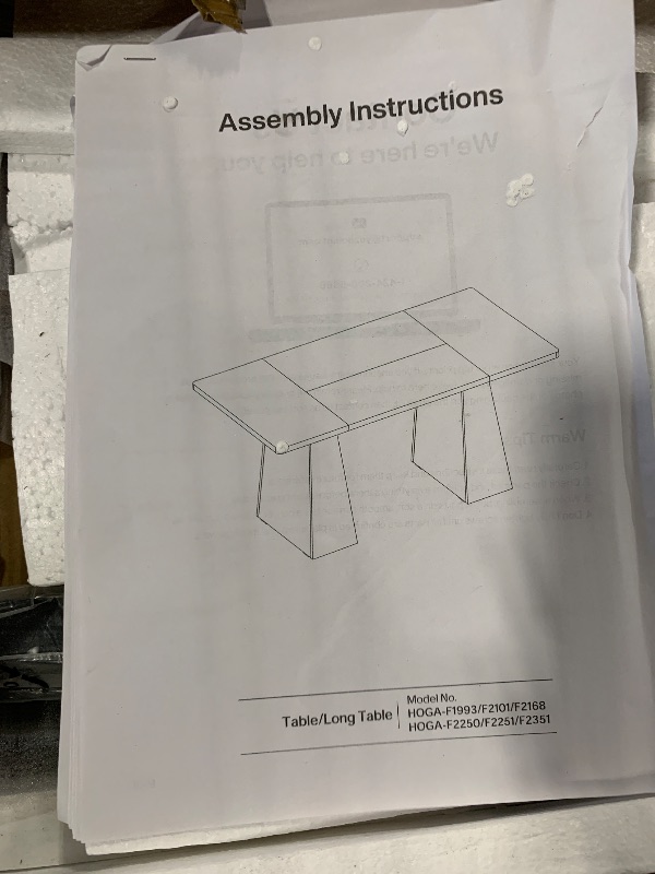 Photo 1 of **NO CHAIRS INCLUDED** LITTLE TREE Dining Table for 4-6 People, Wooden Table, Rectangle Furniture, Modern Kitchen Table for Home, Dining Room, Brown
