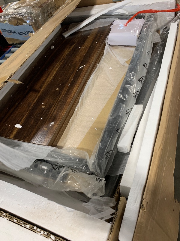 Photo 1 of **NO CHAIRS INCLUDED** LITTLE TREE Dining Table for 4-6 People, Wooden Table, Rectangle Furniture, Modern Kitchen Table for Home, Dining Room, Brown