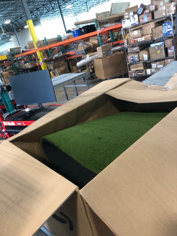 Photo 3 of Amazon Basics Golf Hitting Practice Mat with Multiple Tee Positions, 5' x 4'