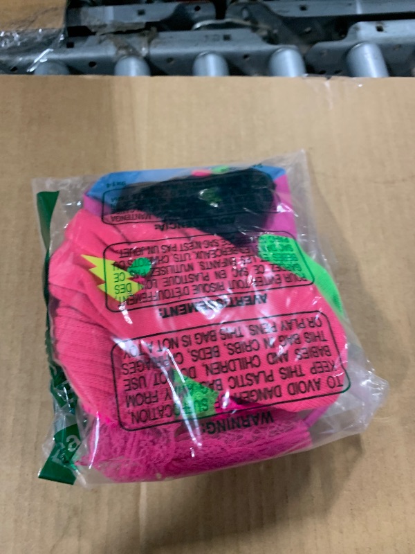 Photo 1 of *MINOR DAMAGE - USED*
ZhouBoat 5Pcs 80s Accessories for Women, Neon Costume Set with 80s Fanny Pack Hairband Fishnet Gloves Earrings Socks for Halloween Themed Party