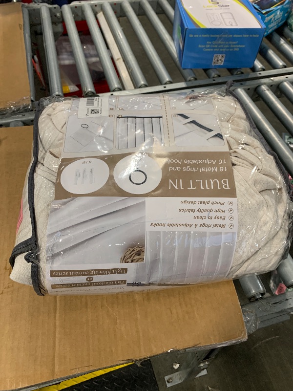 Photo 1 of ** Missing ring**
Extra Wide Semi Sheer Linen Curtains 96 Inch Long 2 Panels Set for Large Windows in Bedroom, Memory Shape Pinch Pleated Cream Privacy Kids Room Curtain for Track System 100" Wx96 L Cream Viral Drapes