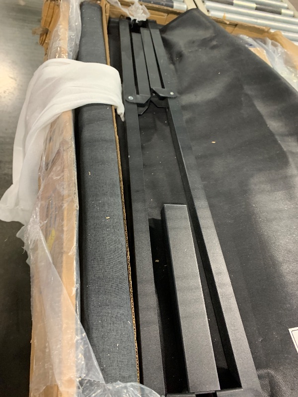 Photo 1 of ******SIMILAR ITEM***** Giantex Twin Size Bed Frame, Linen Upholstered Platform Bed w/Height Adjustable Chevron Headboard, Wooden Slats Support Mattress Foundation, 6.5’’ Under-Bed Storage, No Box Spring Needed (Grey)