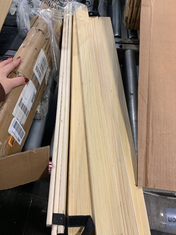 Photo 1 of ******SIMILAR ITEM***** Giantex Twin Size Bed Frame, Linen Upholstered Platform Bed w/Height Adjustable Chevron Headboard, Wooden Slats Support Mattress Foundation, 6.5’’ Under-Bed Storage, No Box Spring Needed (Grey)