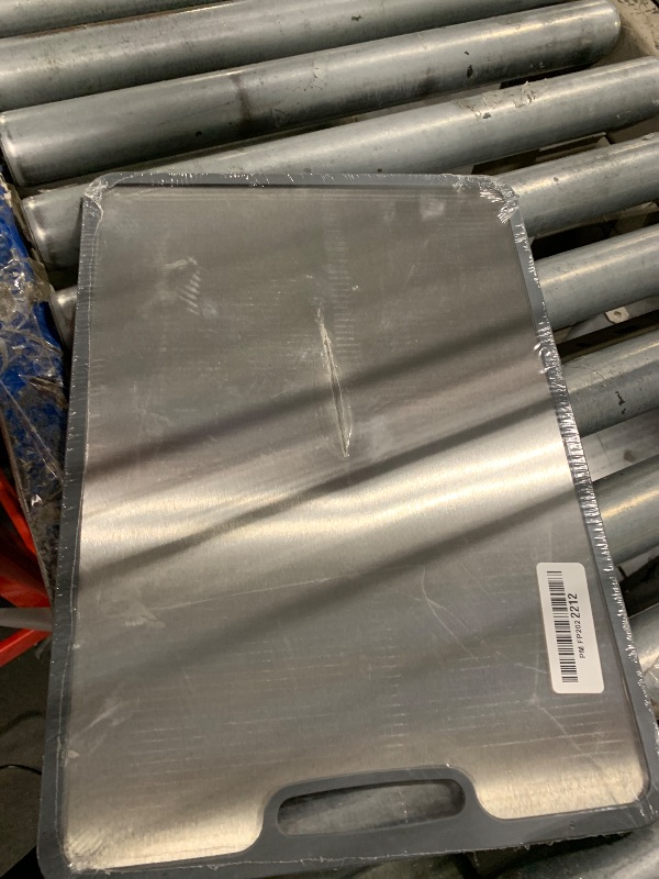 Photo 1 of ****ONLY ONE***** Titanium Cutting Board Double-sided non-slip silicone edging Pure Titanium Cutting Boards for Kitchen - Double-Sided Food-Grade Chopping Board Non-Stick Durable and easy to clean (Large)