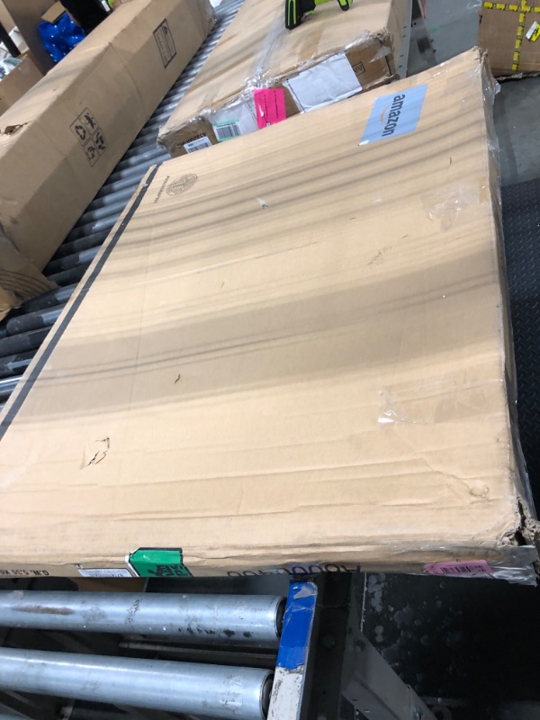 Photo 1 of **CRACKED IN FRAME, SEE PHOTOS**Signature Design by Ashley Aldricton Contemporary Rectangular Framed Print Wall Art, 30 x 40 Inches, White & Dark Brown