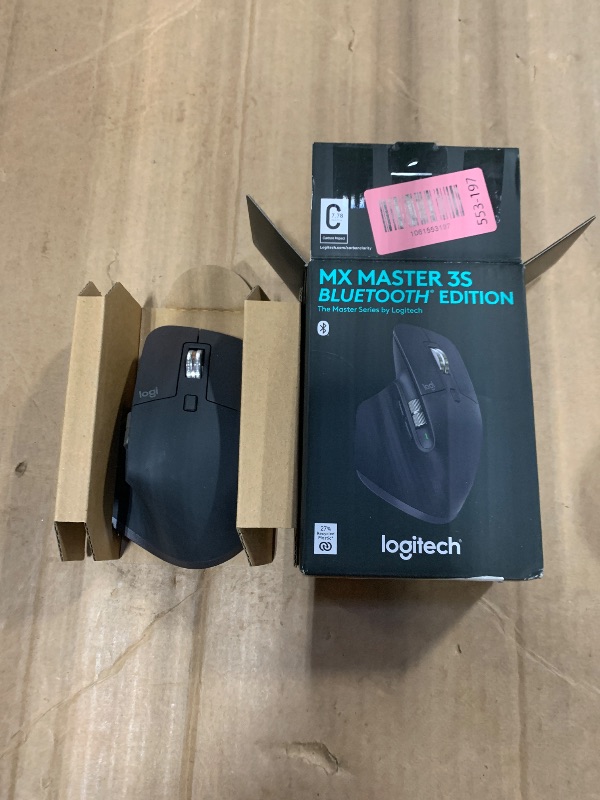 Photo 1 of **** MISSING USB *** Logitech MX Master 3S Bluetooth Edition Wireless Mouse, No USB Receiver - Ultra-Fast Scrolling, Ergo, 8K DPI, Track on Glass, Quiet Clicks, Works with Apple Mac, Windows PC, Linux, Chrome - Graphite