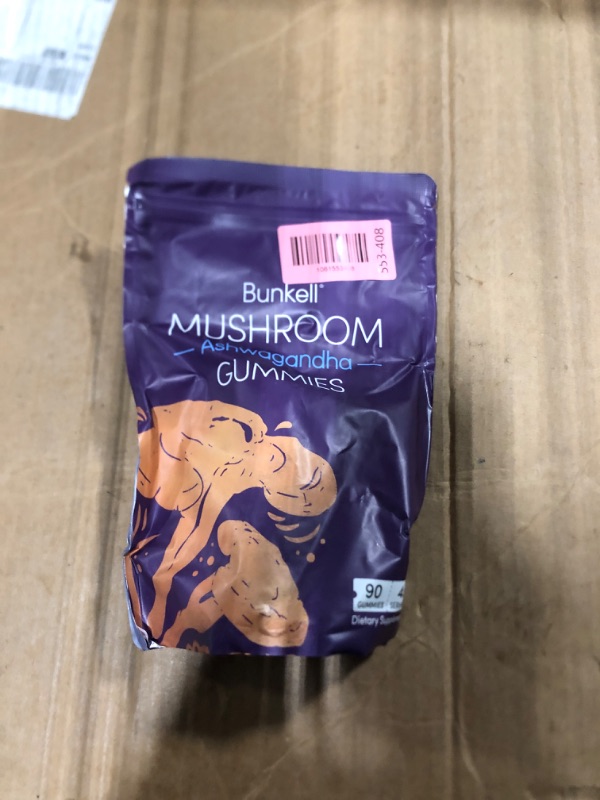 View 2 of **** EX P05/2027   *** Bunkell Ashwagandha Mushroom Gummies, Adaptogenic 7 Mushrooms Mix w/ashwagandha - Lion's Mane, Reishi, Chaga & Maitake - Ashwagandha Gummies for Energy, Cognitive & Immune Support, 90 Count