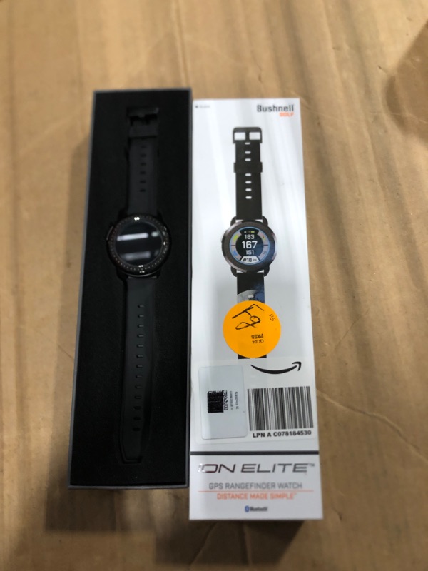 Photo 1 of *** MISSING CHARGER ***** Bushnell Golf iON?Elite GPS Watch – Color Touchscreen, Slope?Adjusted Yardages, 38,000+ Courses, Shot Tracker, USB?C, Magnetic Charger