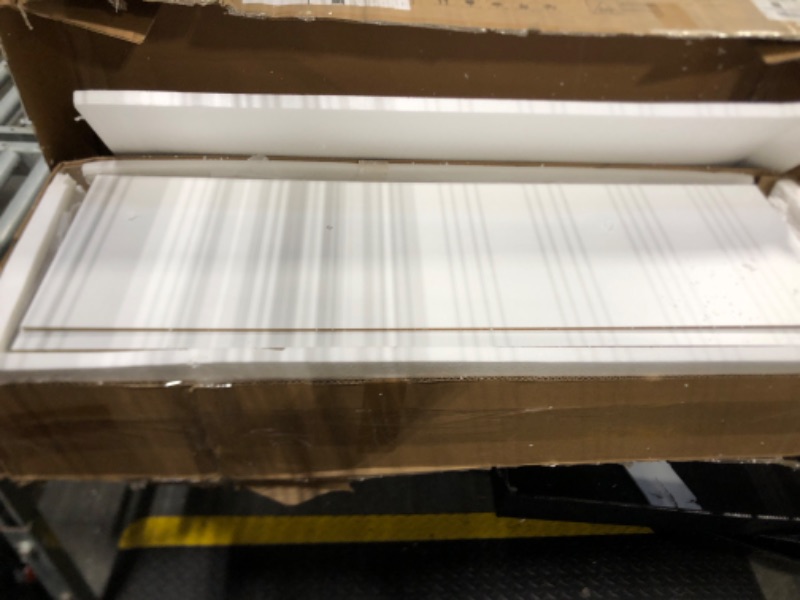 Photo 1 of ***** MISSING MANUAL AND HARWARE *********** Coffee Bar Cabinet with LED Light, 72 in Tall Farmhouse Coffee Bar Hutch with Storage, Sideboard Buffet Cabinet with Microwave Stand/Glass Shelf/6 Hooks/3 Drawers for Kitchen Living Dining Room, White