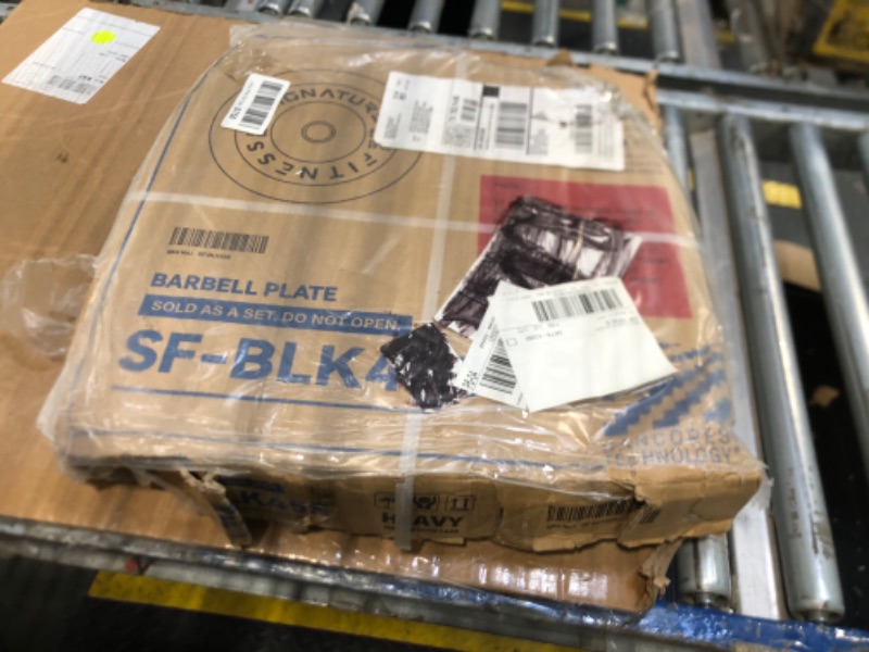 Photo 1 of *** ONLY 1 PLATE *** Fitvids 2" Olympic Bumper Plate Weight Plates with Steel Hub, 55LB, 