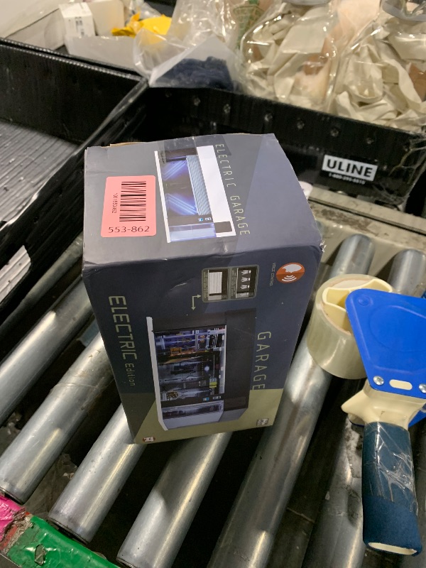 Photo 1 of 1:64 Scale Diecast Model Car Display Display Cabinet for hot Wheel Storage with LED Lights, Voice Controlled Stackable Electric Garage, 3 Replaceable Scene Parking lot Background Models(Black)