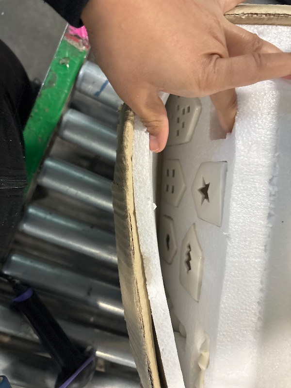 Photo 1 of 8 Pcs Ceramic Christmas Village Houses Set 5 LED Light up White Ceramic Village Houses with 3 Xmas Trees Xmas Figurines for Farmhouse Rustic Indoor Home Mantel Table DIY Display Holiday Decorations