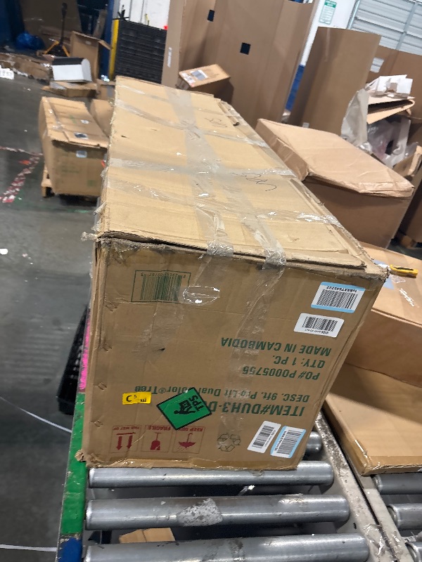 Photo 1 of National Tree Company 9 ft Pre-Lit Dunhill Fir Artificial Christmas Tree, 900 LED Lights, 4,029 Tips, PowerConnect, Foot Pedal, 10 Light Functions, Includes Stand, Green