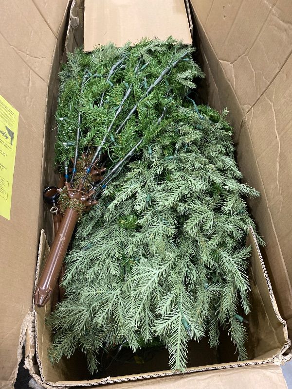 Photo 1 of *See Clerk Notes*
National Tree Company 7.5 ft Pre-Lit Nordic Spruce Medium Artificial Christmas Tree, 900 Clear Lights, 3,790 Tips, Includes Stand, Green