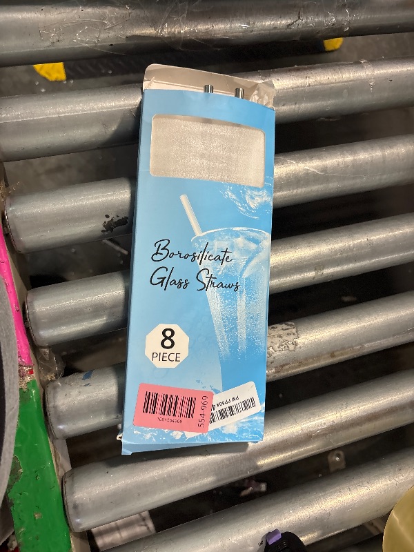 Photo 1 of 10-Piece Reusable Glass Drinking Straws - 10" x 10 mm - Smoothie Straws for Milkshakes, Frozen Drinks, Smoothies, Bubble Tea - Environmentally Friendly