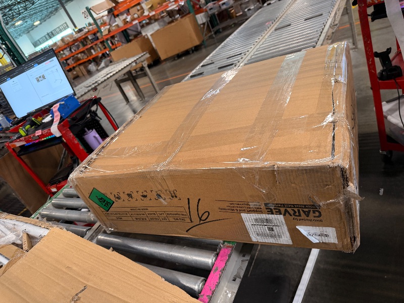 Photo 1 of ****JUST THE TABLE****NO CHAIRS**** NO SILLAS SOLO LA MESA**** GarveeHome 47Inch Round Dining Table for 4-6 People, Black Dining Room Table with Sturdy Waveform Metal Pedestal Base, Industrial Circle Kitchen Table for Dining Room, Kitchen