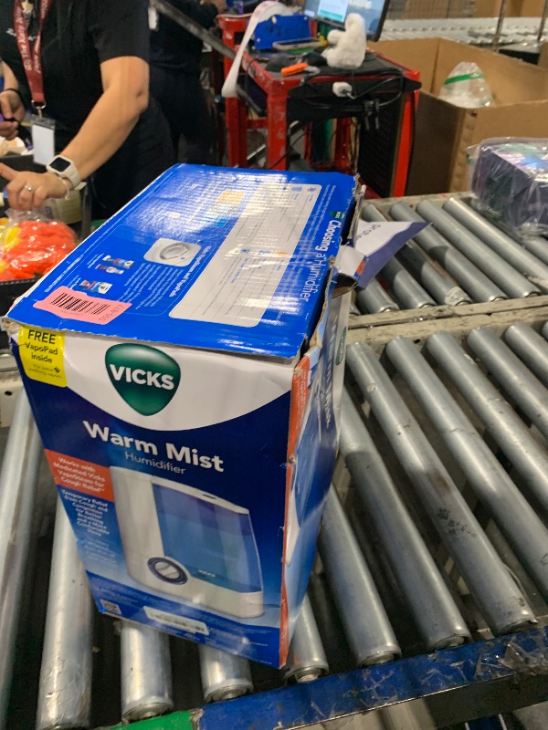 Photo 1 of ***MISSING TANK*****Vicks Warm Mist Humidifier - Air Humidifier for Bedroom, Home & Large Room, Baby, Kids and Adults Soothing Steam Vaporizer for Cough, Congestion, Allergies & Dry Air, VapoSteam Compatible