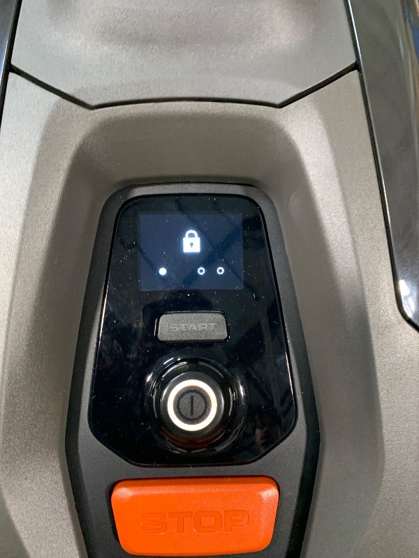 Photo 1 of *******THE LAWNMOWER IS LOCKED AND REQUIRES A PASSWORD TO OPERATE !!!!!!!! WHICH WE DO NOT HAVE !!!!!! ** *** Husqvarna 410iQ Automower Robotic Mower, 0.5 Acre Mowing Capacity, Wire Free Robot Lawn Mower with Charging Station, RS1 EPOS Reference Station a