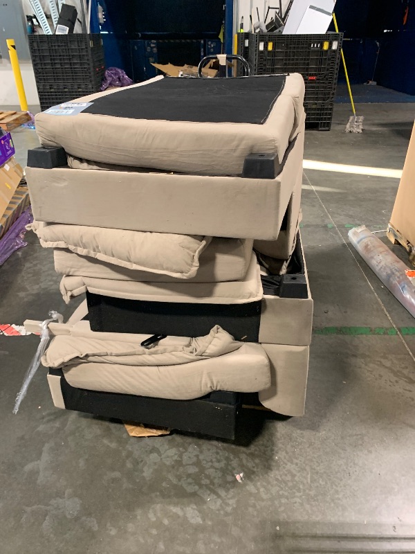 Photo 1 of 110" Sectional Couches for Living Room,4 Seat U Shape Modular Couch with Thick Cushion & Soft Backrest,Upholstered Sofa Couch with Double Chaise,Beige