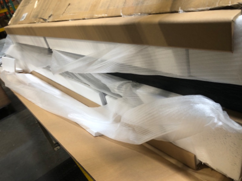 Photo 1 of Plank+Beam Grand Console Table, 56 Inch Solid Wood Modern Sofa Table, Narrow Entryway Table for Hallway, Behind The Couch, Living Room, Foyer, Black Wirebrush