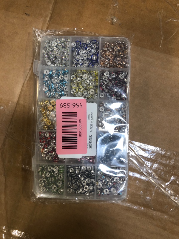 Photo 1 of *USED*
shynek 1200 Pieces Rondelle Spacer Beads for Jewelry Making, 6mm Rhinestone Spacer Beads Crystal Bead Spacers for Bracelets, Focal Beads for Pen, 15 Colors