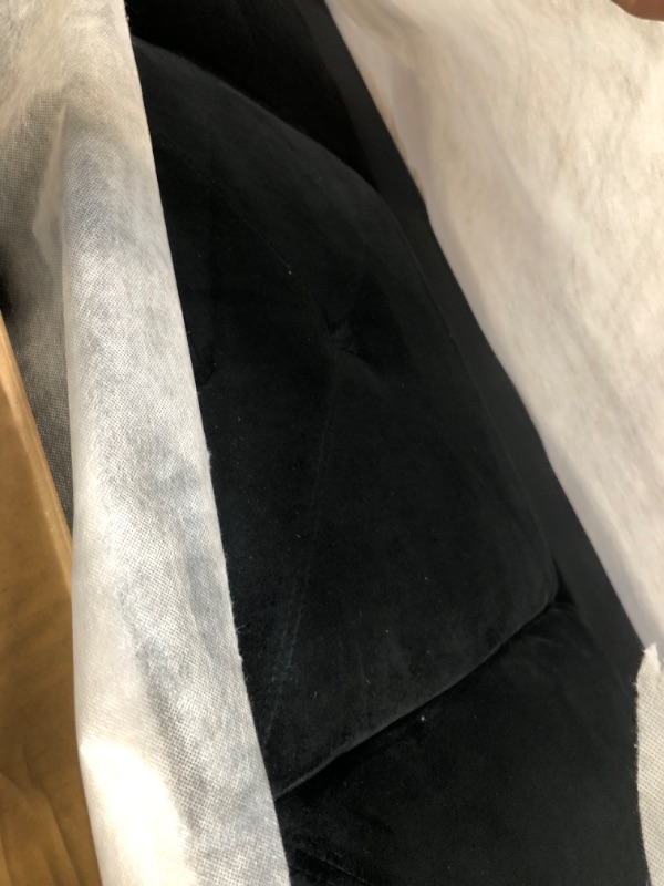 Photo 1 of **PARTIAL SET, IMAGE ON BOX SHOWS PIECE AVAILABLE** L Shaped Microfiber 3-Piece Sectional in Black