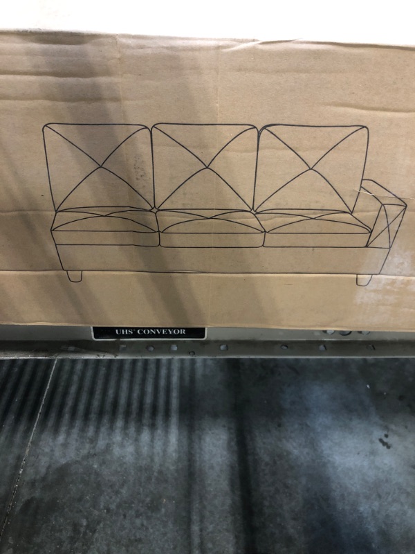 Photo 1 of **PARTIAL SET, IMAGE ON BOX SHOWS PIECE AVAILABLE** L Shaped Microfiber 3-Piece Sectional in Black