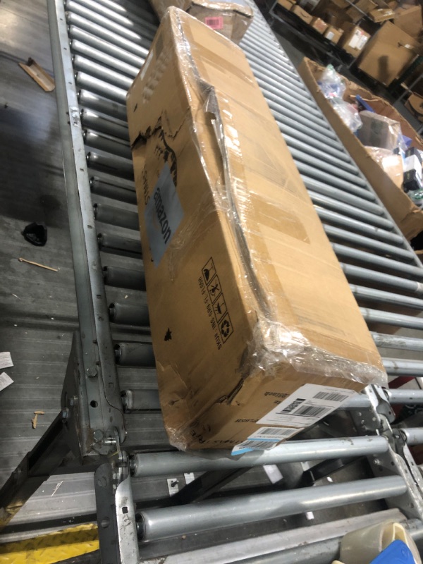 Photo 1 of 6.5ft Pre- Snow Flocked Pencil Christmas Tree with Remote Control, 250 Warm White Multi-Color Lights, Hinged Slim Skinny Spruce for Home, Office, Holiday Party Decoration Dual Color LED, Branch