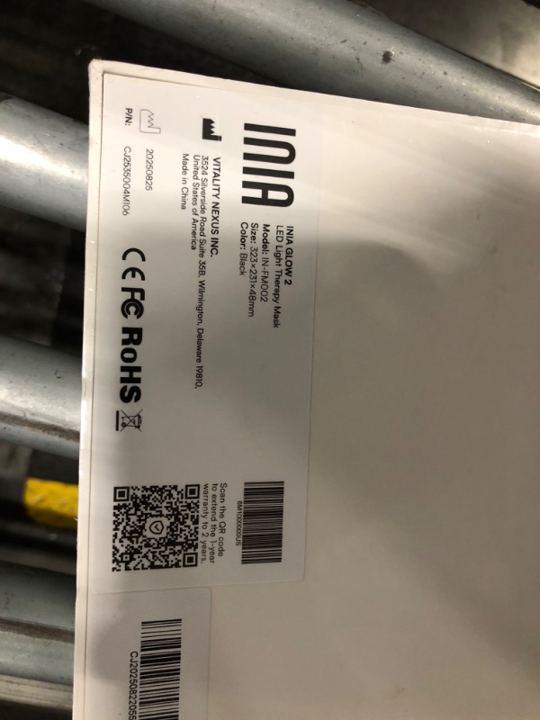 Photo 1 of *** FACTORY SEALED*** INIA Red Light Therapy Mask for Face – 4 Light Modes with 850nm NIR, Red & Blue LED Light Therapy, 2600mAh Rechargeable LED Face Mask for Radiant Glow at Home, Black