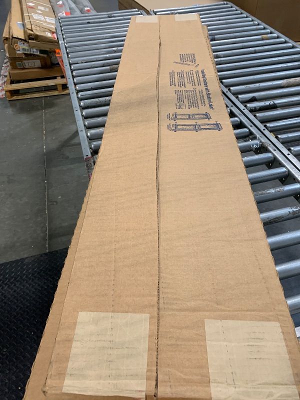 Photo 1 of 12"W x 60"H Mid-America Vinyl, Standard Size Cathedral Top Center Mullion, Open Louver Shutter, w/Installation Shutter-Lok's & Matching Screws (Per Pair), 471 - Treated Cedar