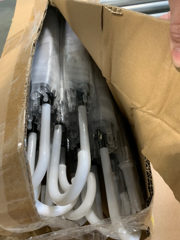 Photo 1 of *MISSING PARTS UNKNOWN*
Saintrygo 20 Pack Clear Umbrellas Bulk,Windproof Waterproof Stick Wedding Umbrellas with J Hook Handle for Outdoor Events(Clear)