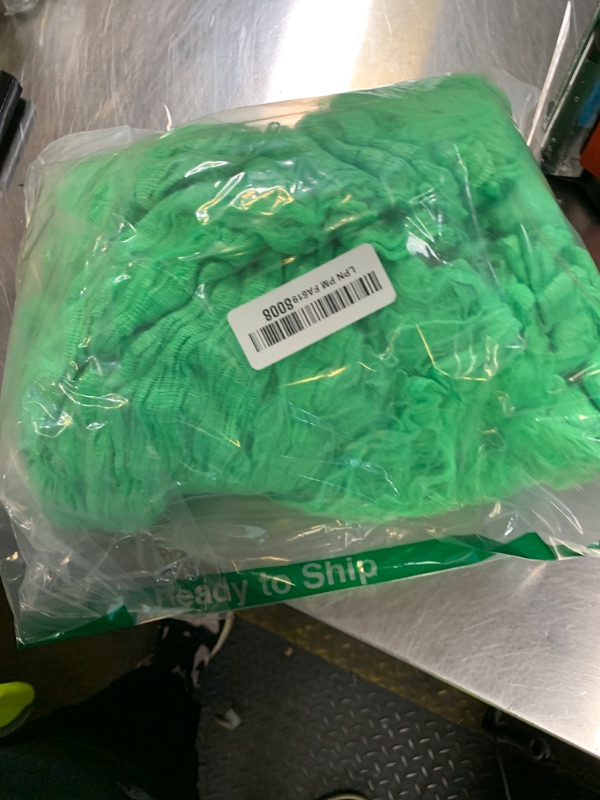 Photo 1 of 1200 sqft Halloween Spider Web Decor with 100pcs Plastic Fake Sipders, Green Super Stretch Cobwebs for DIY Weird Ideas Halloween Party Decorations for Indoor and Outdoor Porch Use