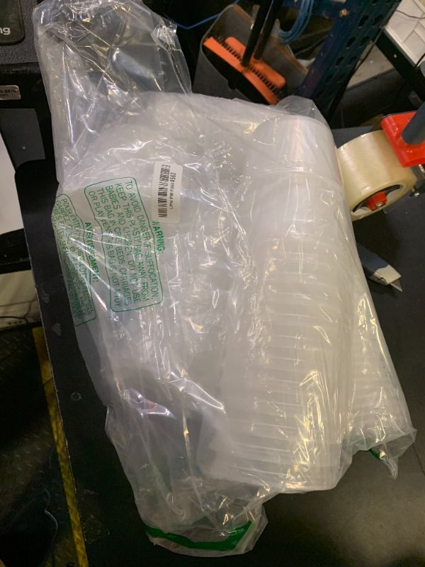 Photo 1 of [48Set - 16oz.] Plastic Deli Food Storage Containers With Plastic Lids, Disposable togo containers for soup, Meal Prep, Slime | BPA Free | Stackable | Leakproof | Microwave | Dishwasher | Freezer Safe