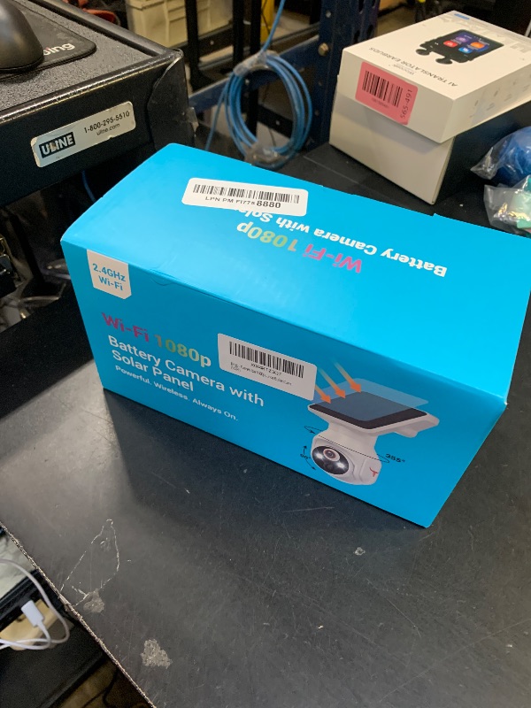 Photo 1 of 1080p Security Camera Wireless with Solar Panel, AI Human Detection, 2-Way Audio, Color Night Vision, 2.4G WiFi Only, Cloud Storage (Sold Separately), Indoor/Outdoor Surveillance Bullet Cam (WiFi)