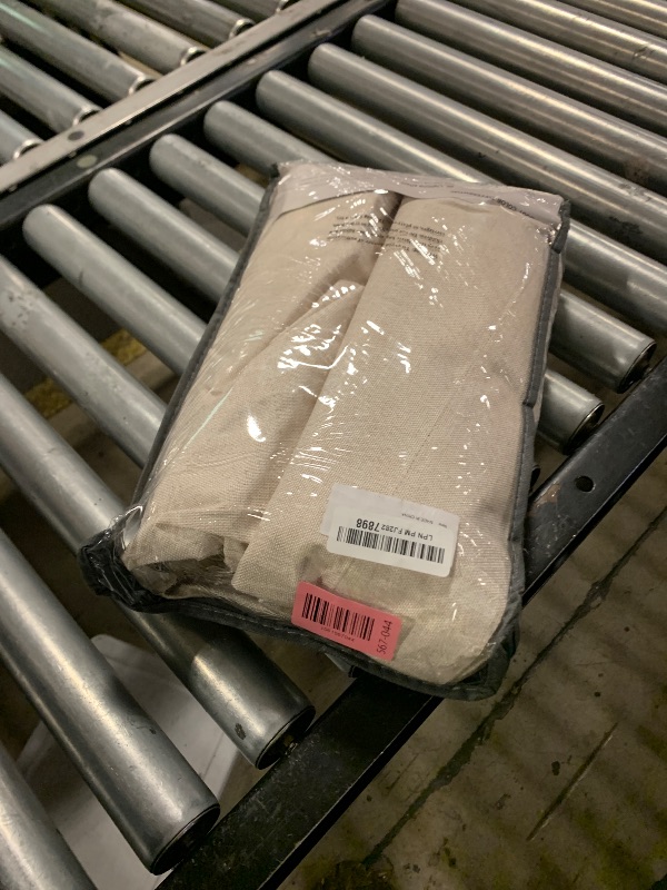 Photo 1 of 100% Blackout Shield Linen Blackout Curtains for Bedroom 84 Inches Long, Back Tab/Rod Pocket Living Room Drapes, Thermal Insulated Blackout Curtains 2 Panels Set, 50" W x 84" L, Cream