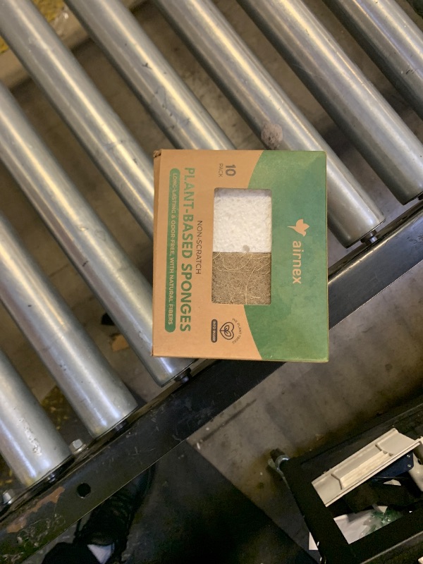 Photo 1 of 10 Pack Biodegradable Natural Kitchen Sponge - Compostable Cellulose and Coconut Walnut Scrubber Sponge - Eco Friendly Sponges for Dishes