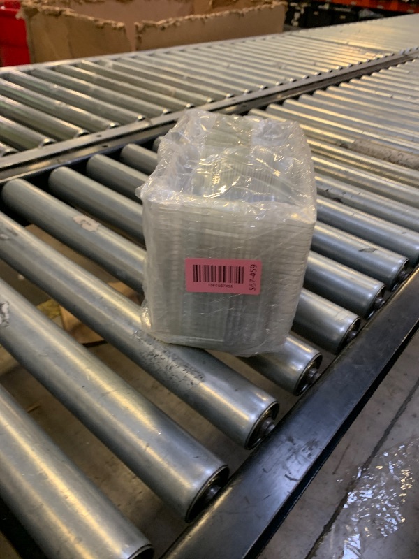 Photo 1 of 100 Pcs Clear Hinged Plastic Containers with Lids,Individual Cake Slice Containers,Square Plastic Food Container,Disposable Clamshell Take Out Containers for Cakes,Cookies,Pasta,Sandwiches,Salad